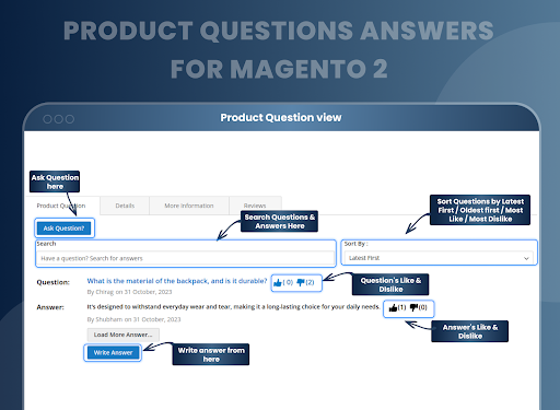Magento 2 Product Question Extension Magento 2 Product Question Extension