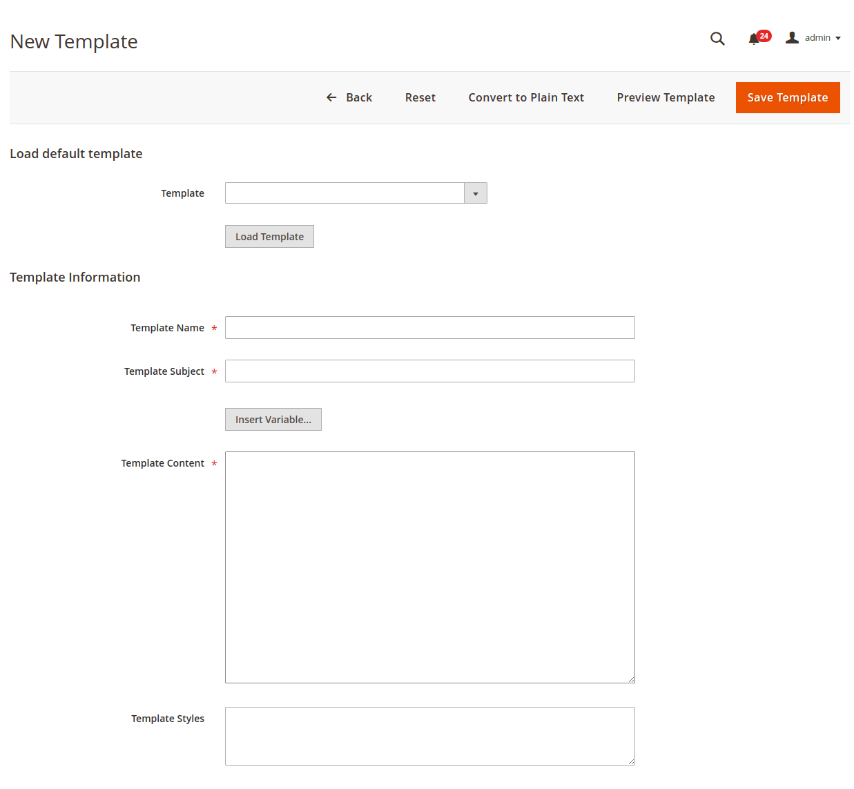 email template