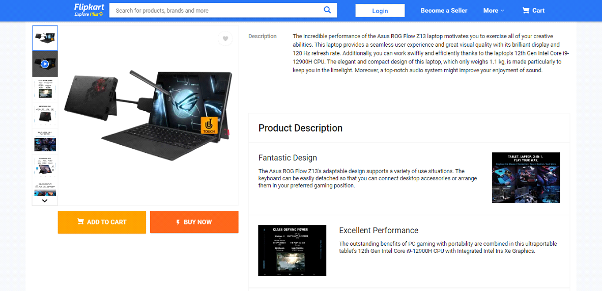 clear product description