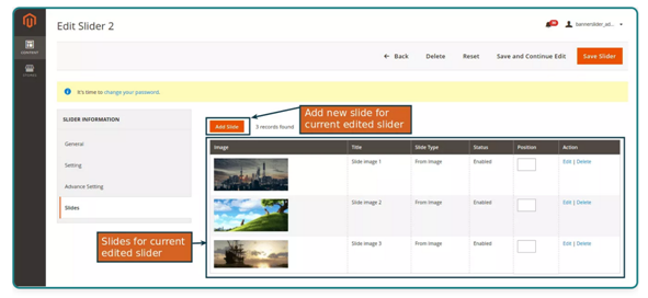 Display Attractive Banner Slider
