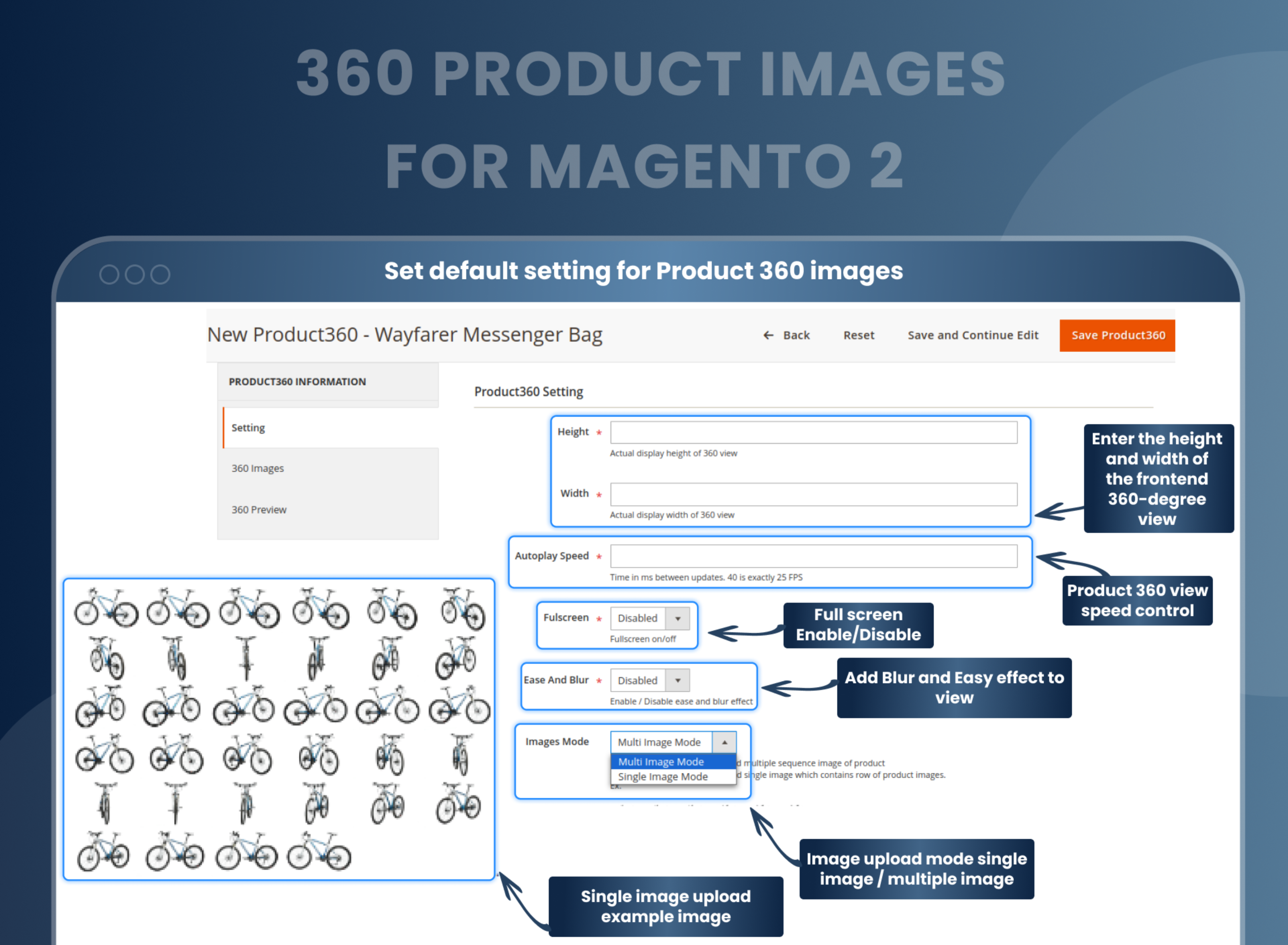 Set default setting for Product 360 images