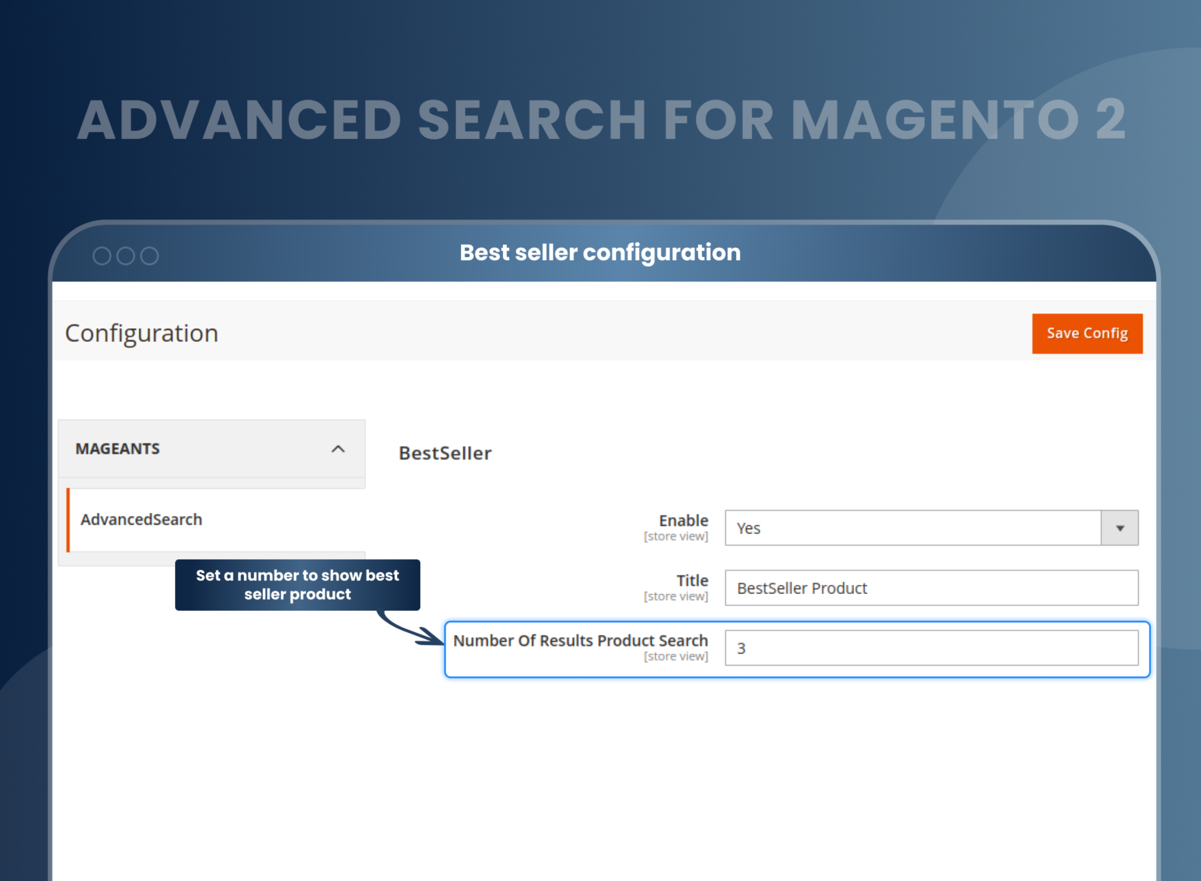 Best seller configuration