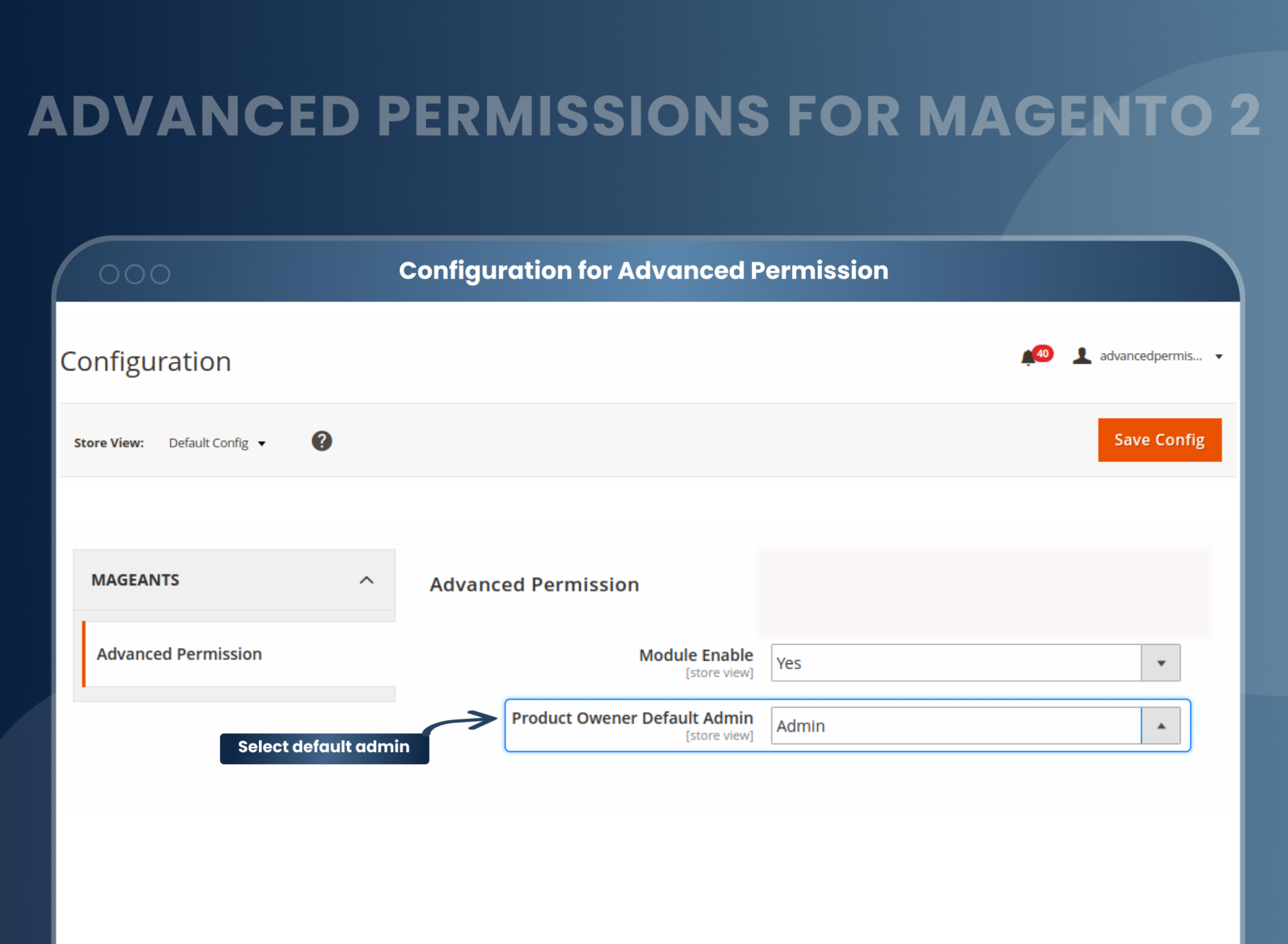 Configuration for Advanced Permission