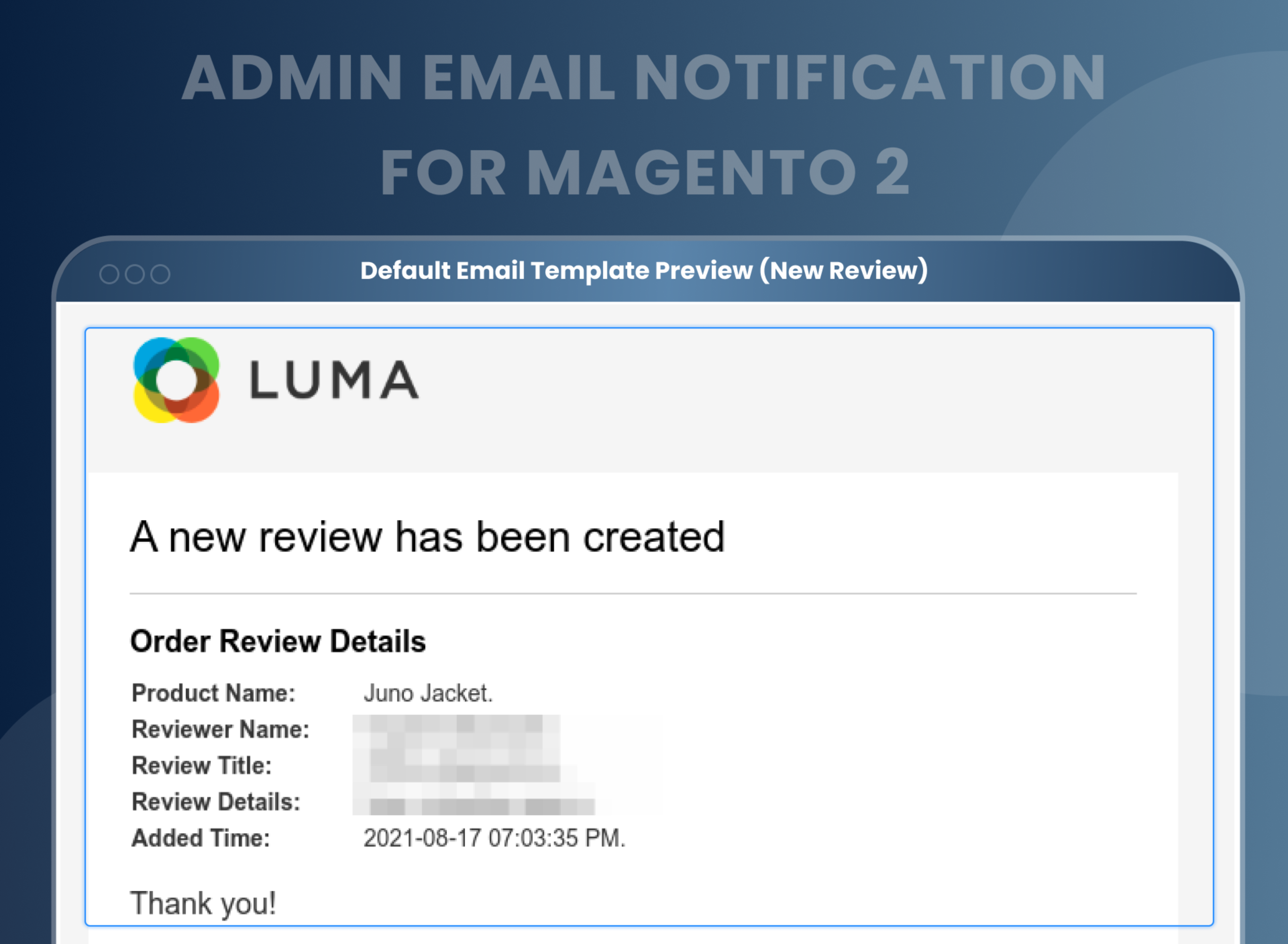 Default Email Template Preview (New Review)