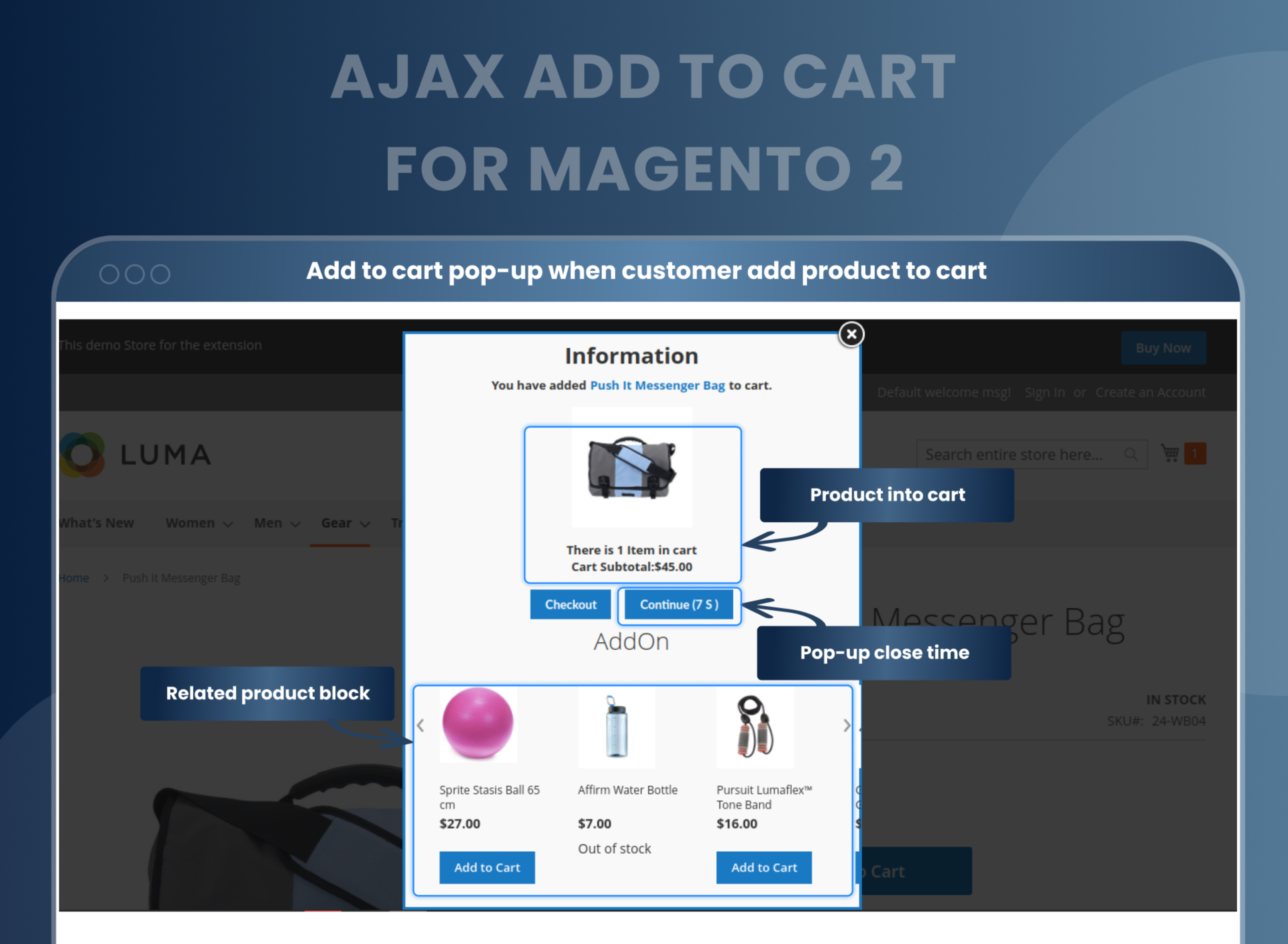 Add to cart pop-up when customer add product to cart
