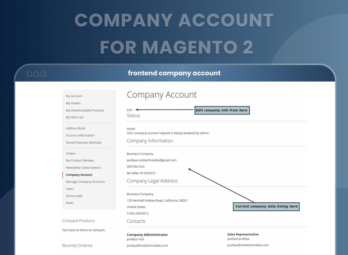 Flexible General Settings for Managing Company Accounts