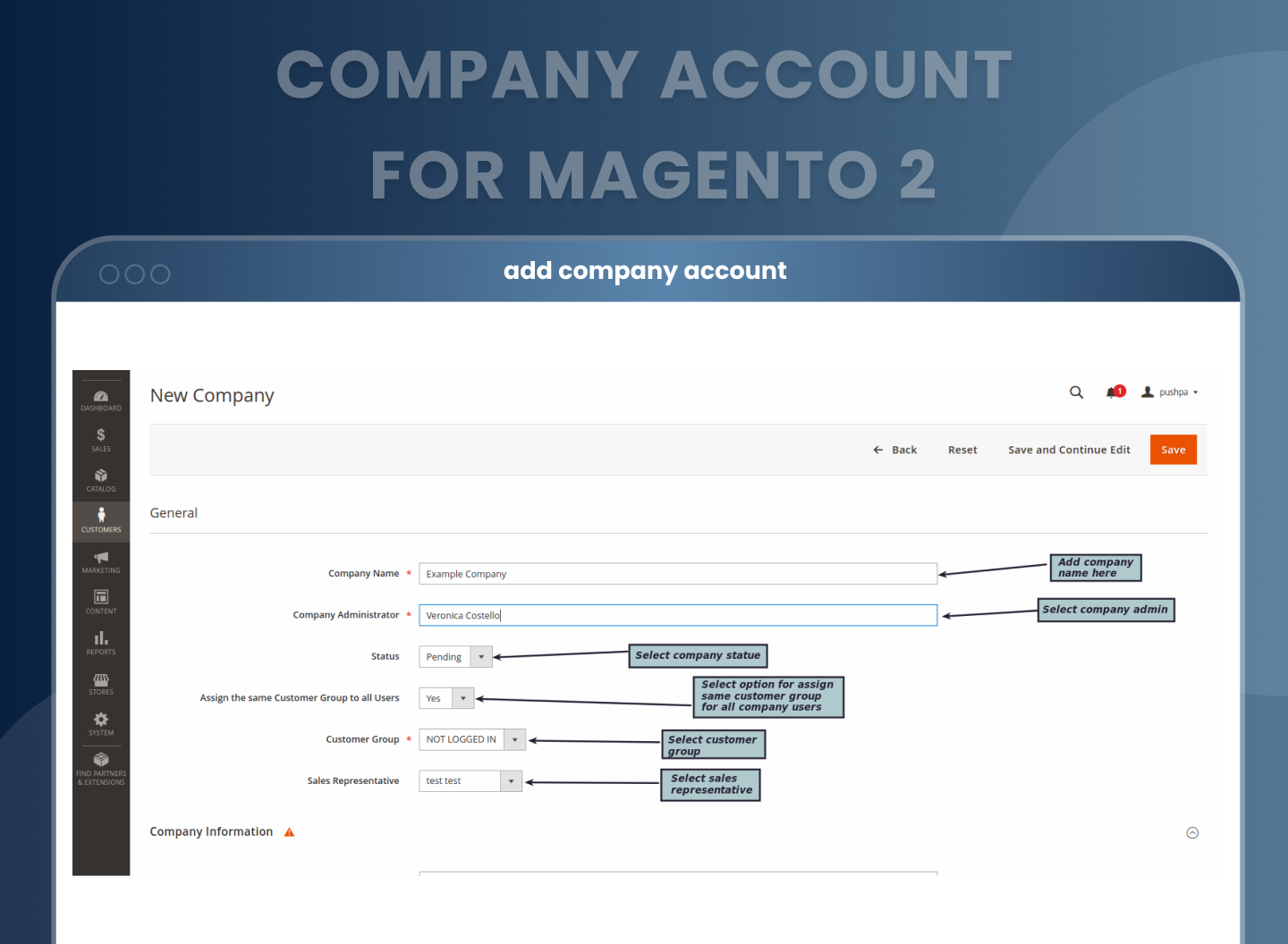 Select product for new Size chart