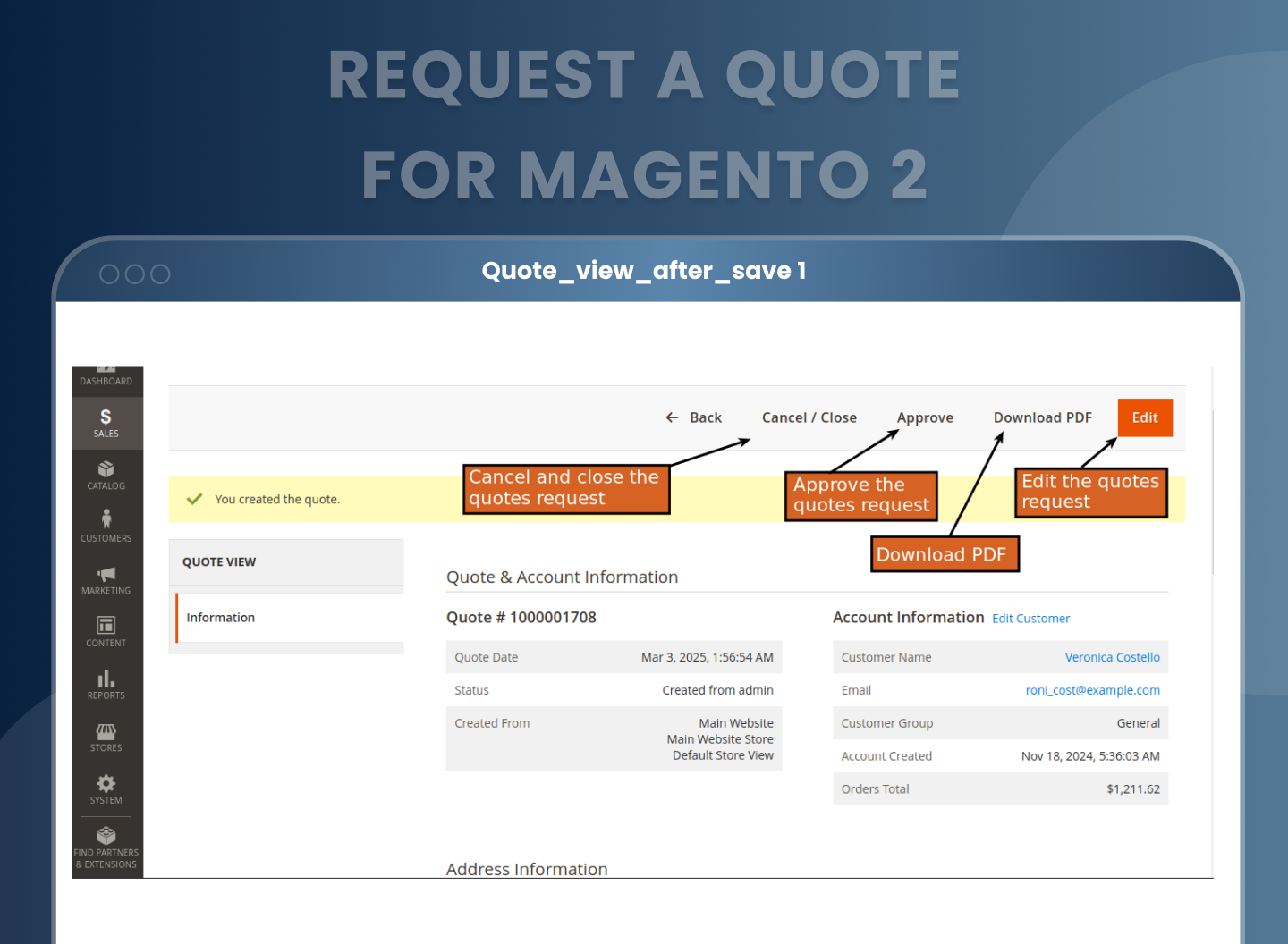 Quote View After Save 1