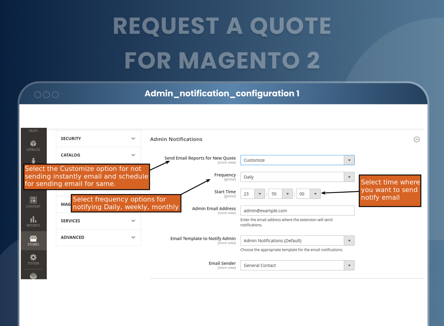New size chart category setting