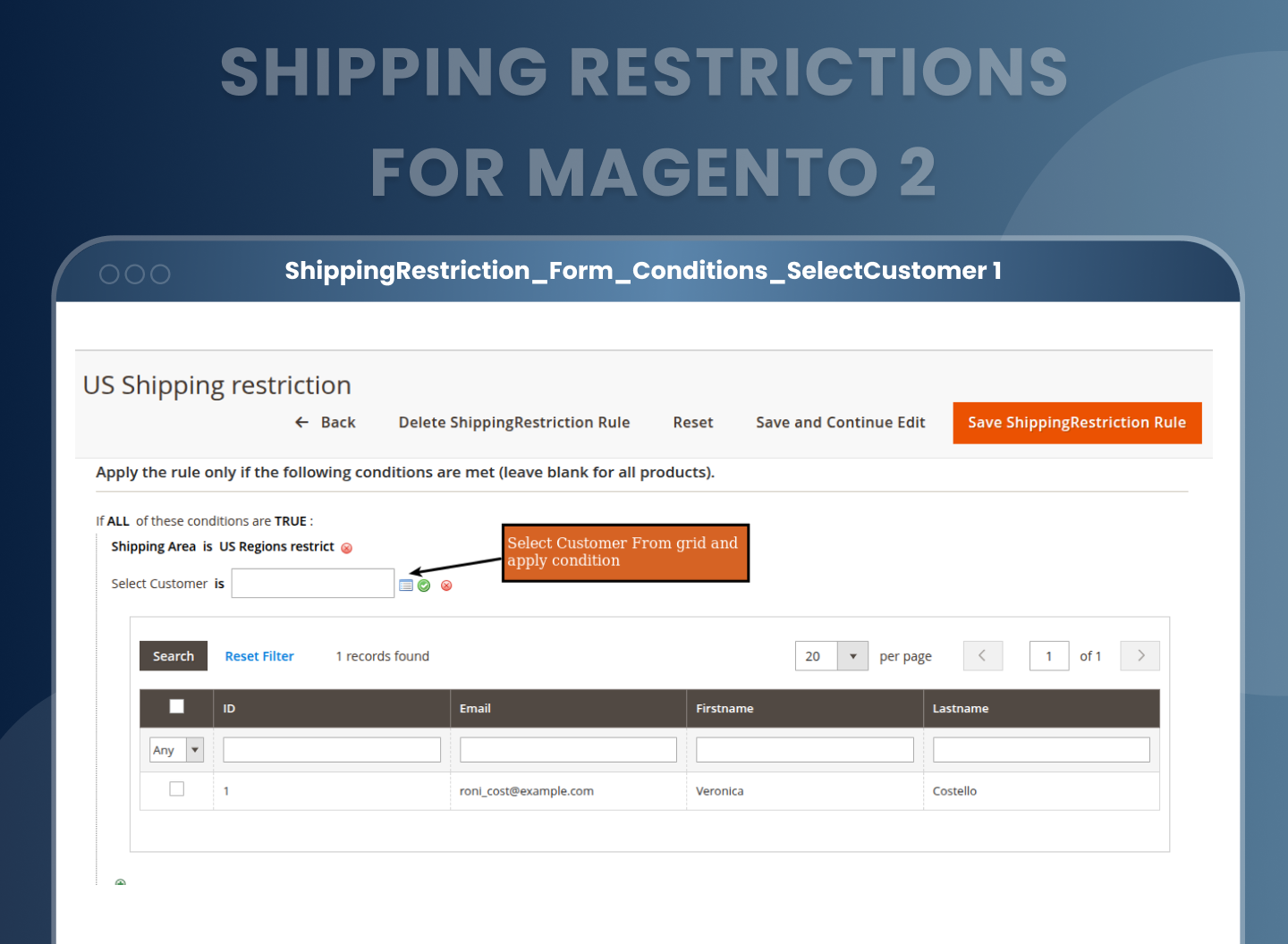 Create and Manage Shipping Areas