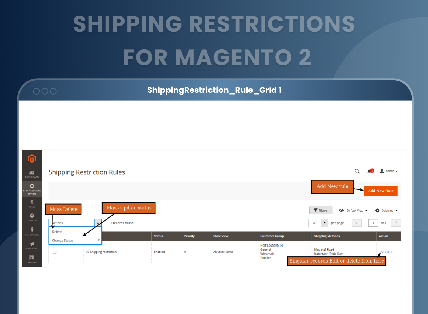 Create and Manage Shipping Areas