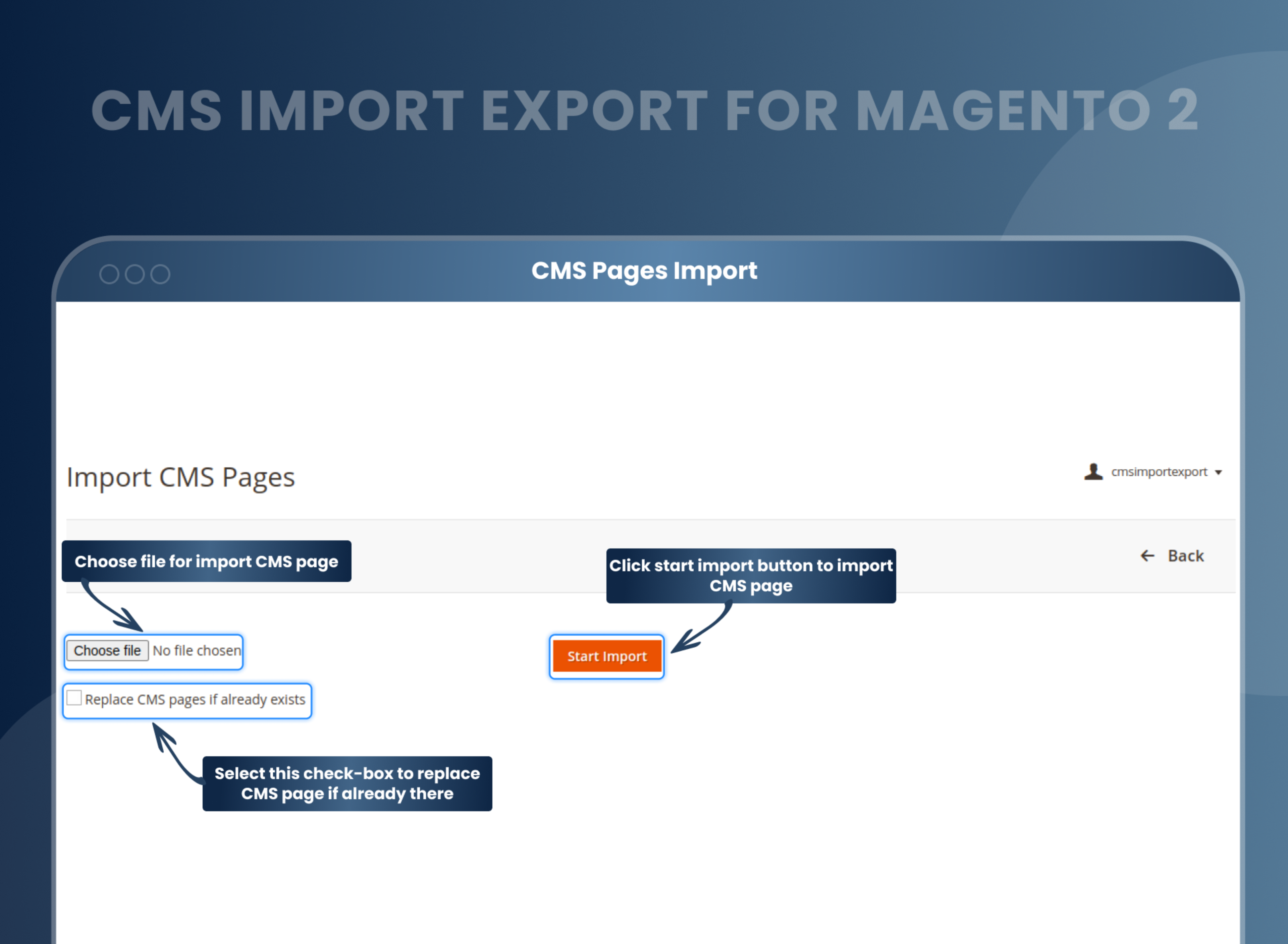 CMS Pages Import