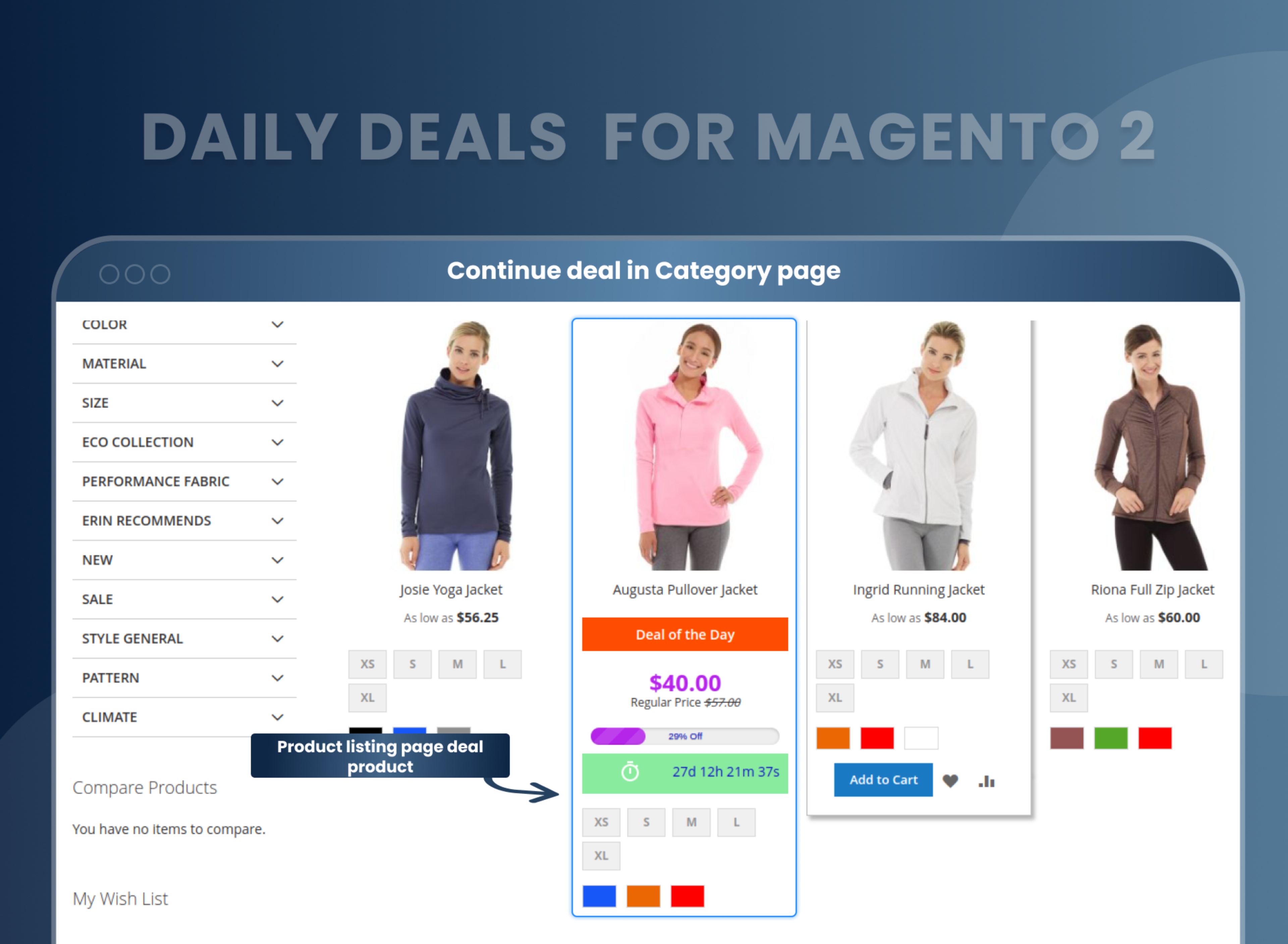 Continue deal in Category page