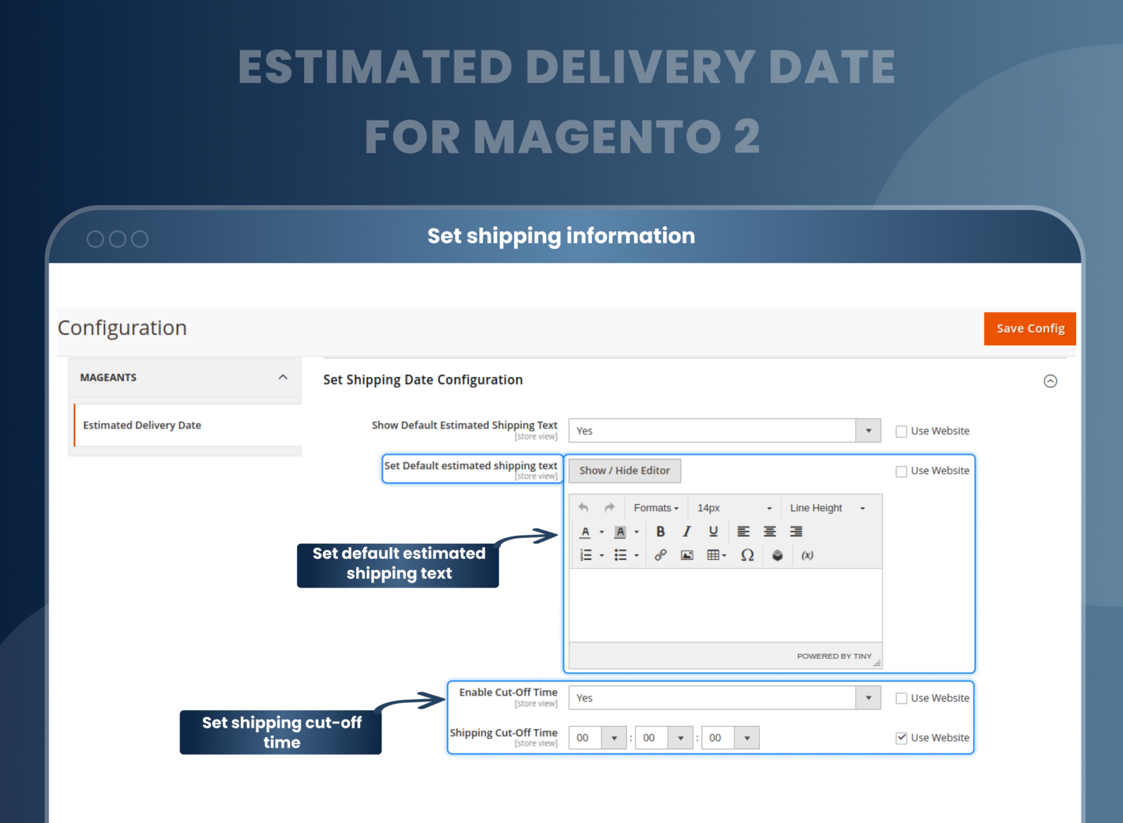  Set shipping information