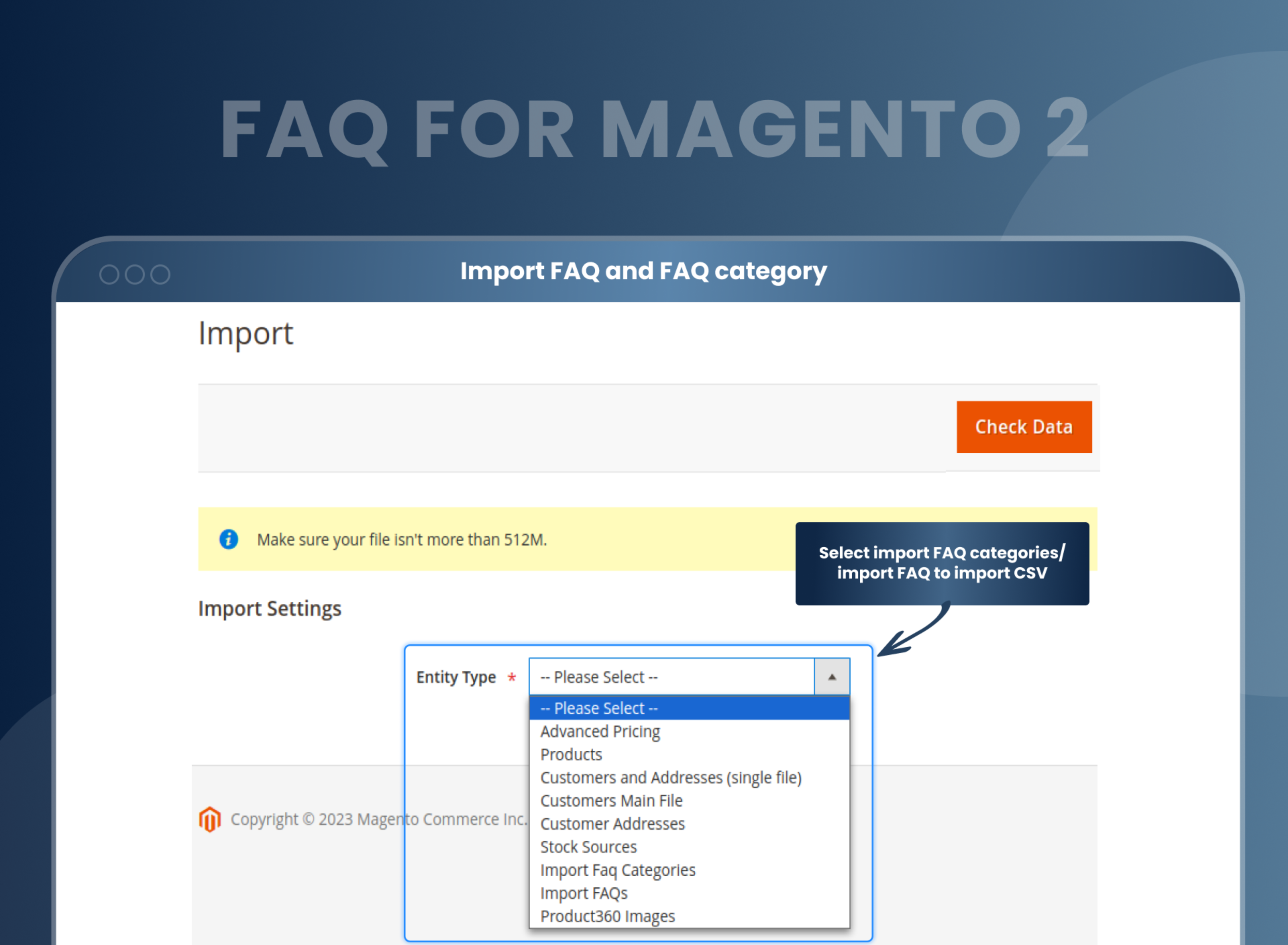 Import FAQ and FAQ category