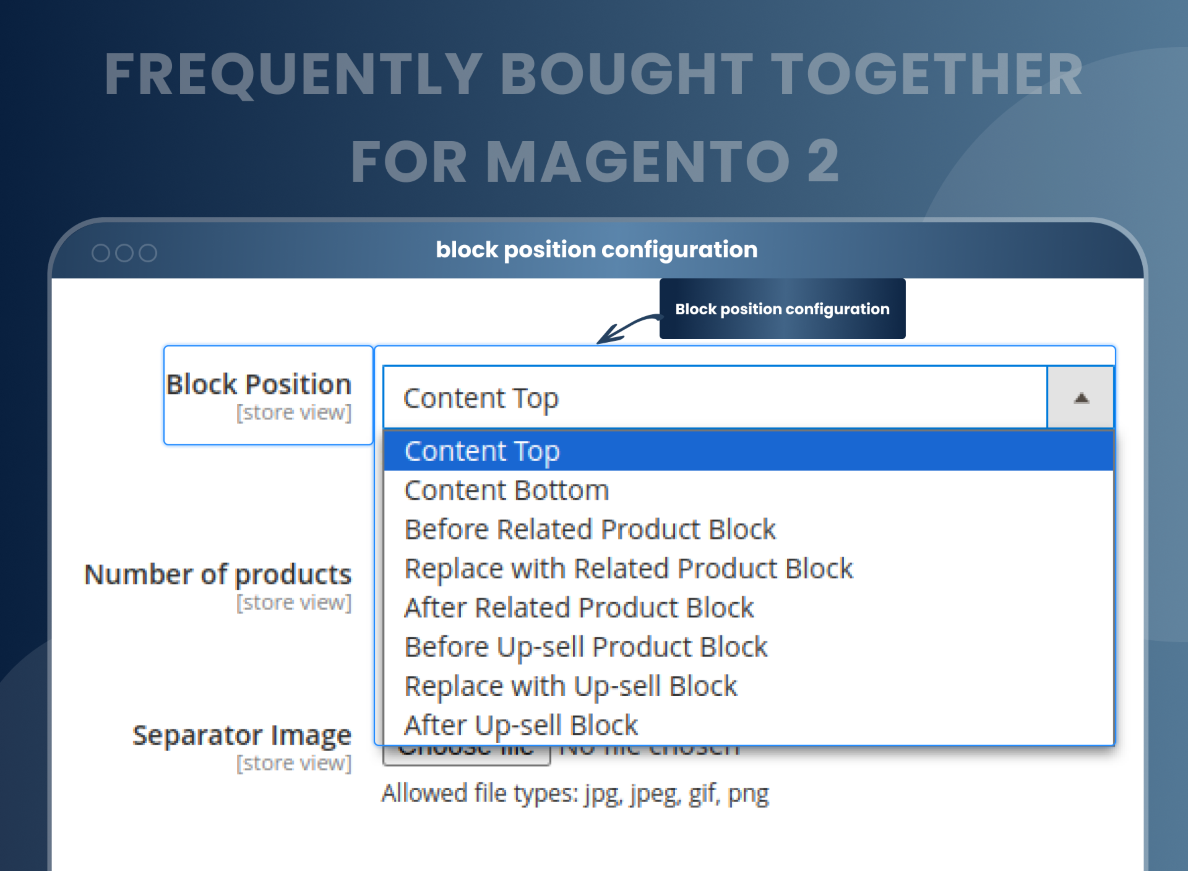 block position configuration 