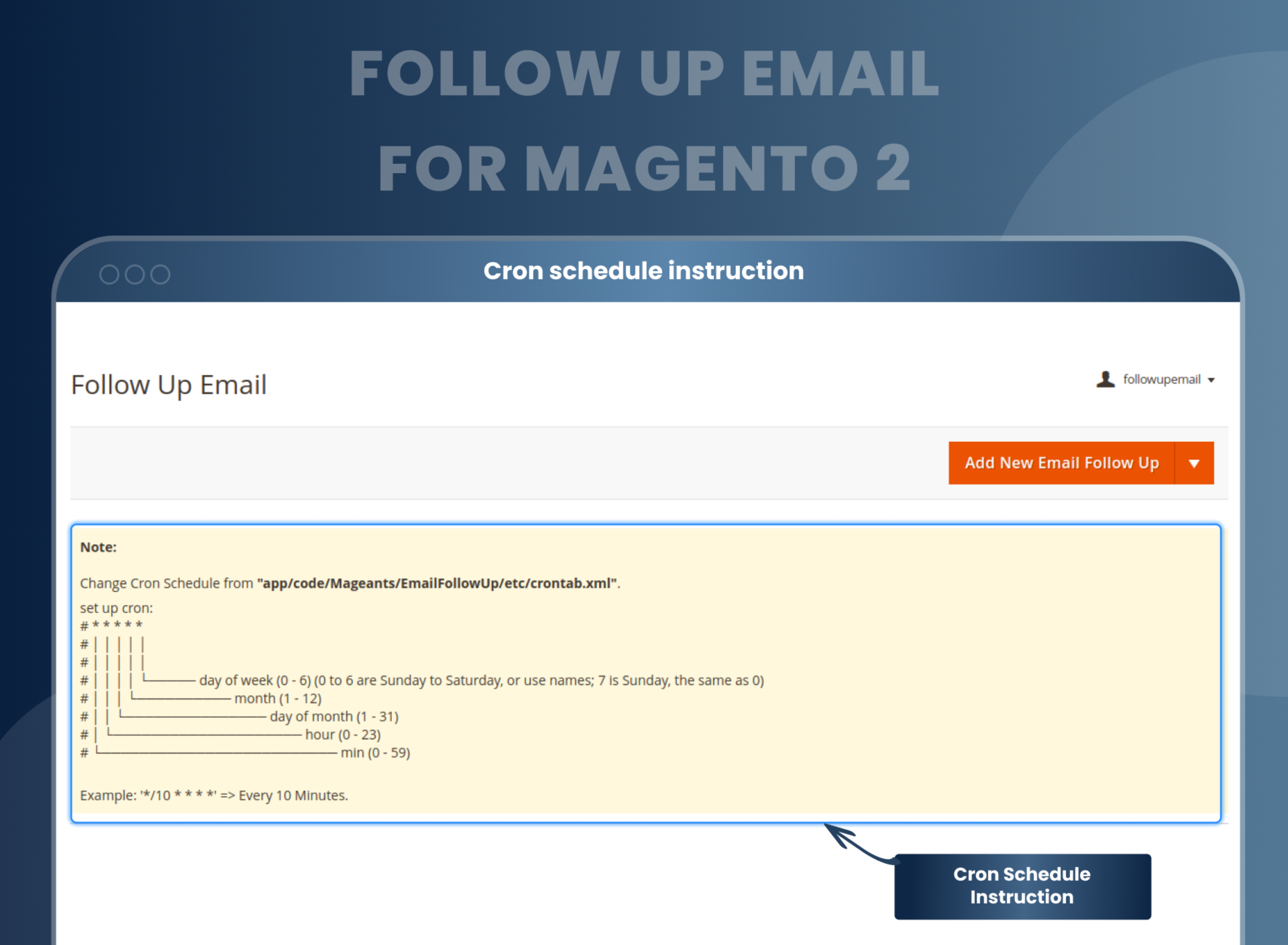 Cron schedule instruction