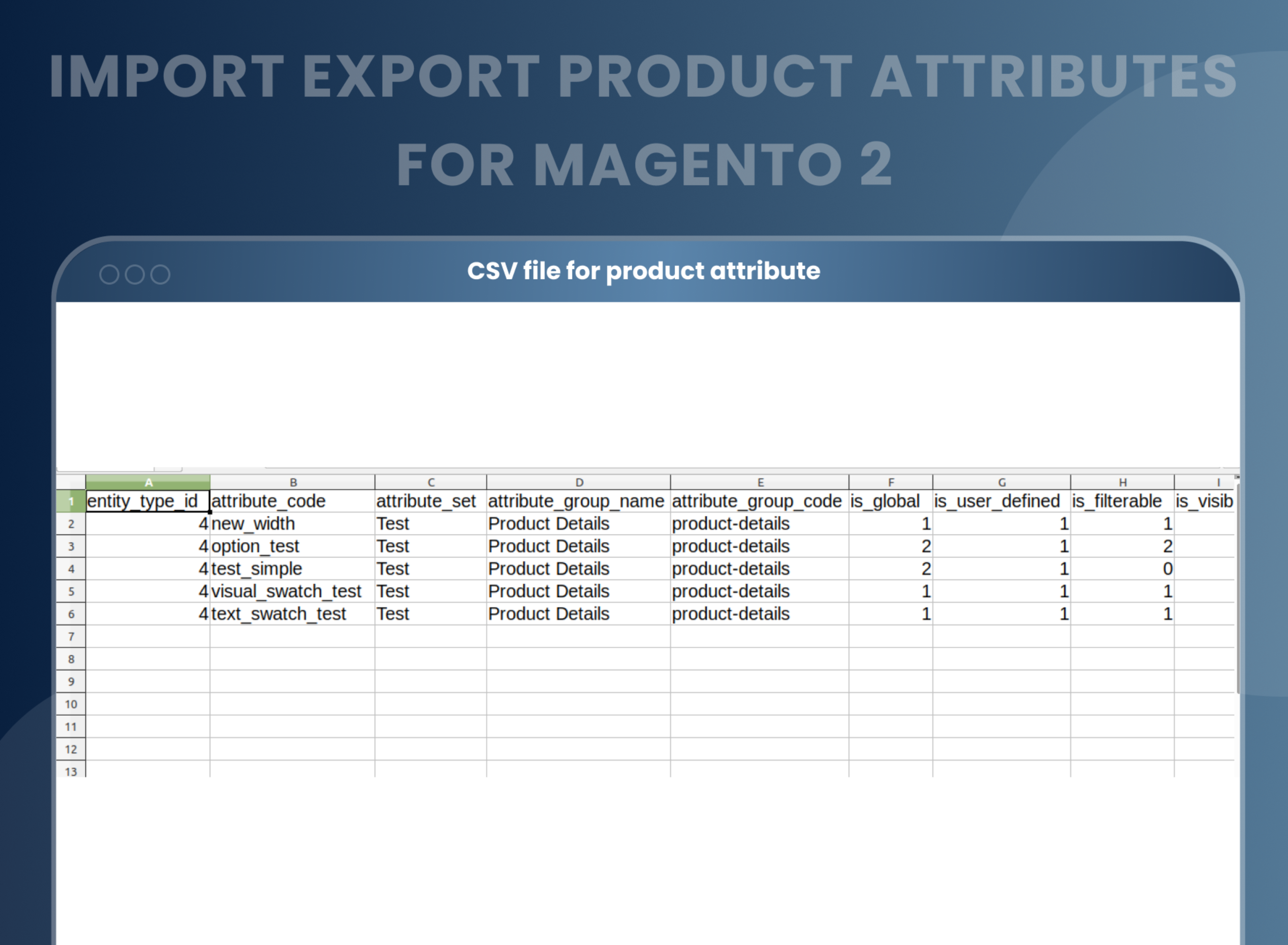 CSV file for product attribute CSV file for product attribute