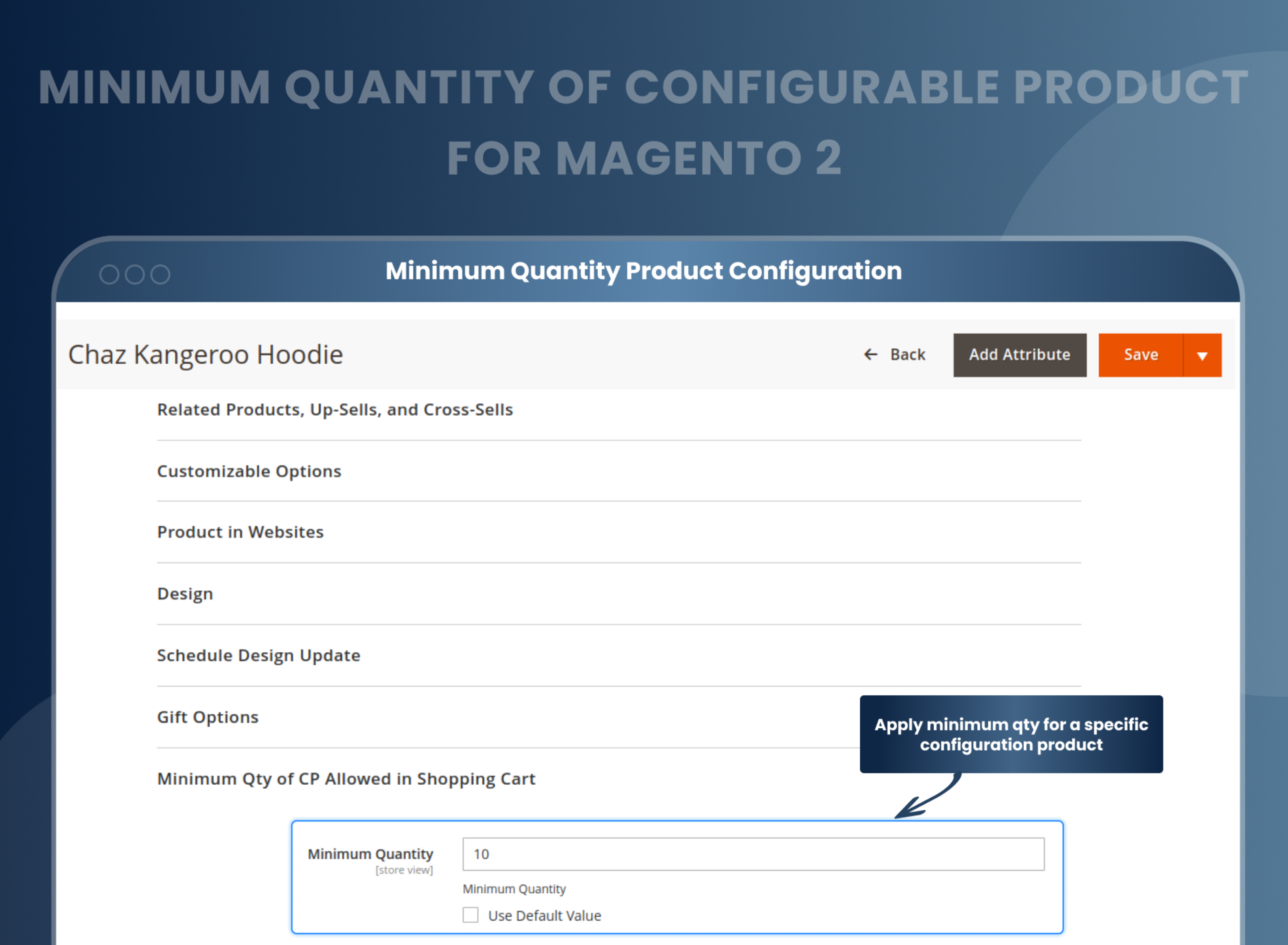  Minimum Quantity Product Configuration