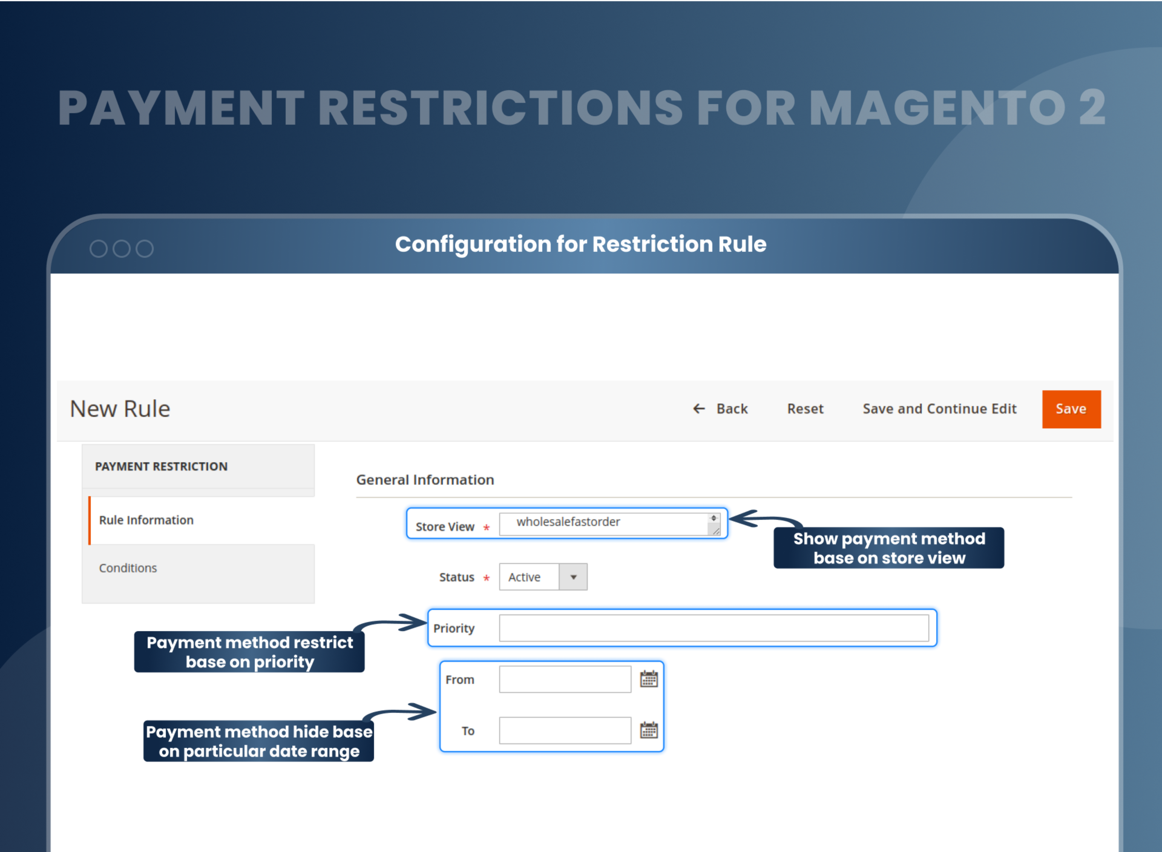 Configuration for Restriction Rule