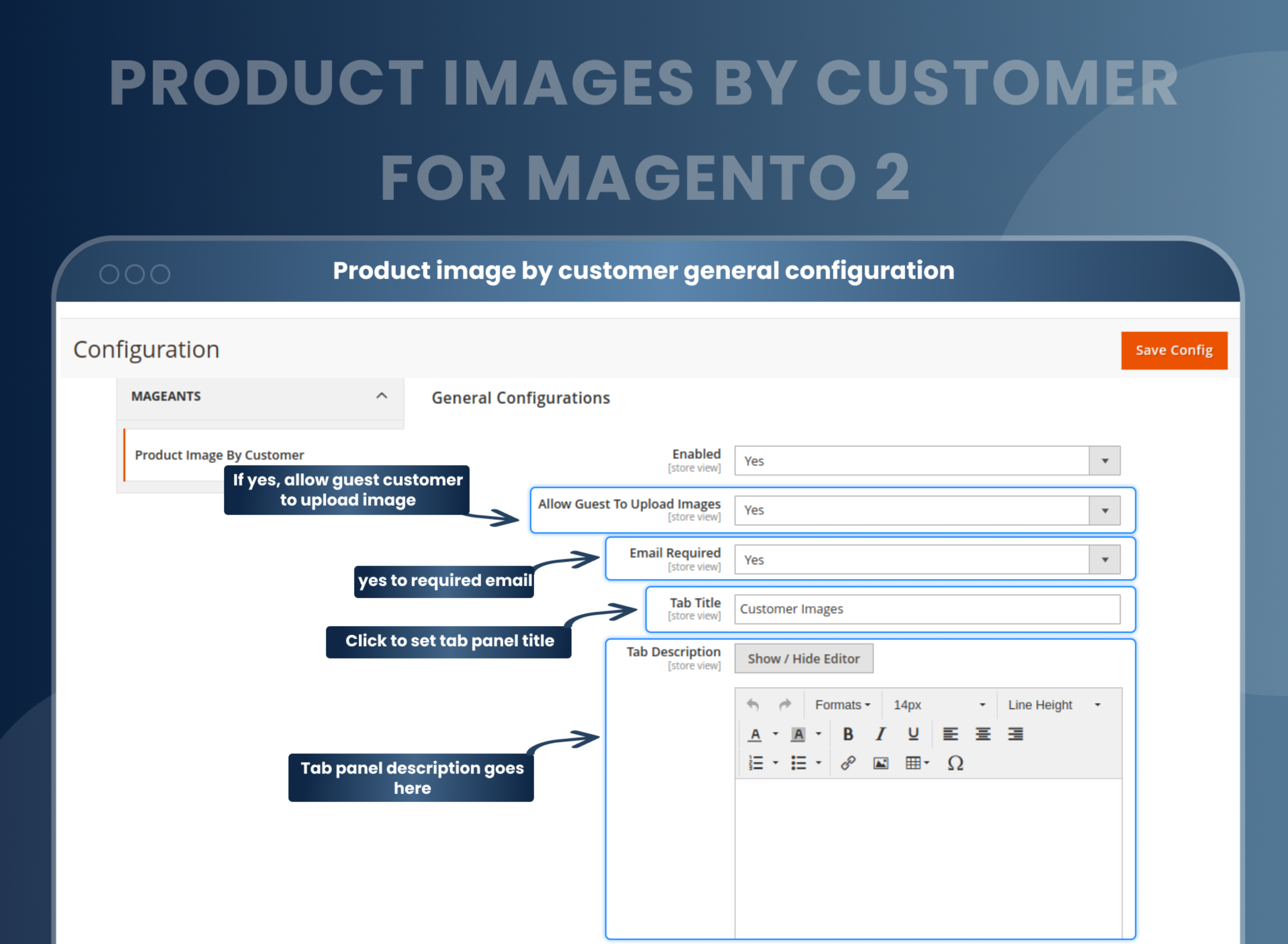 Product image by customer general configuration