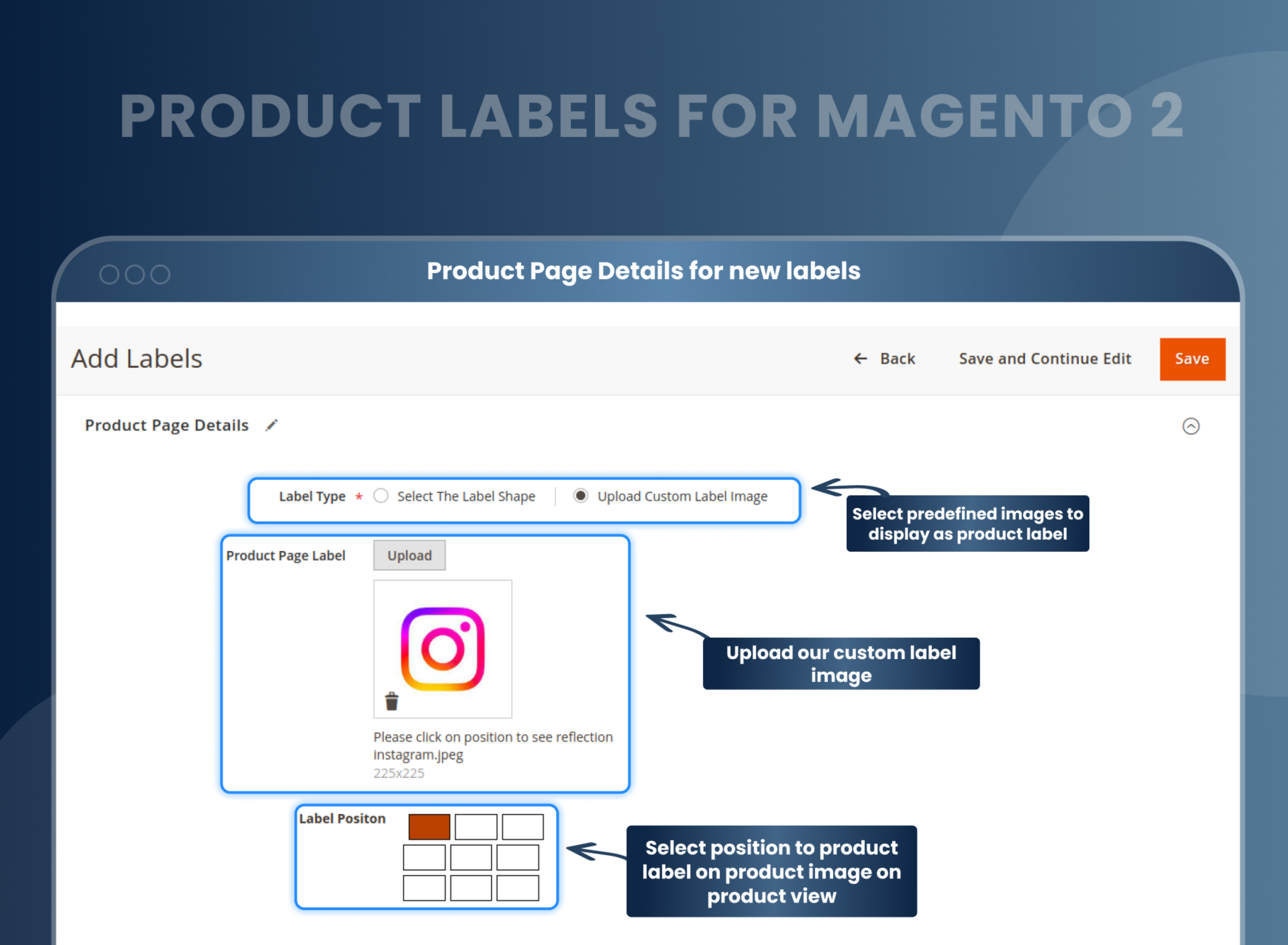Product Page Details for new labels
