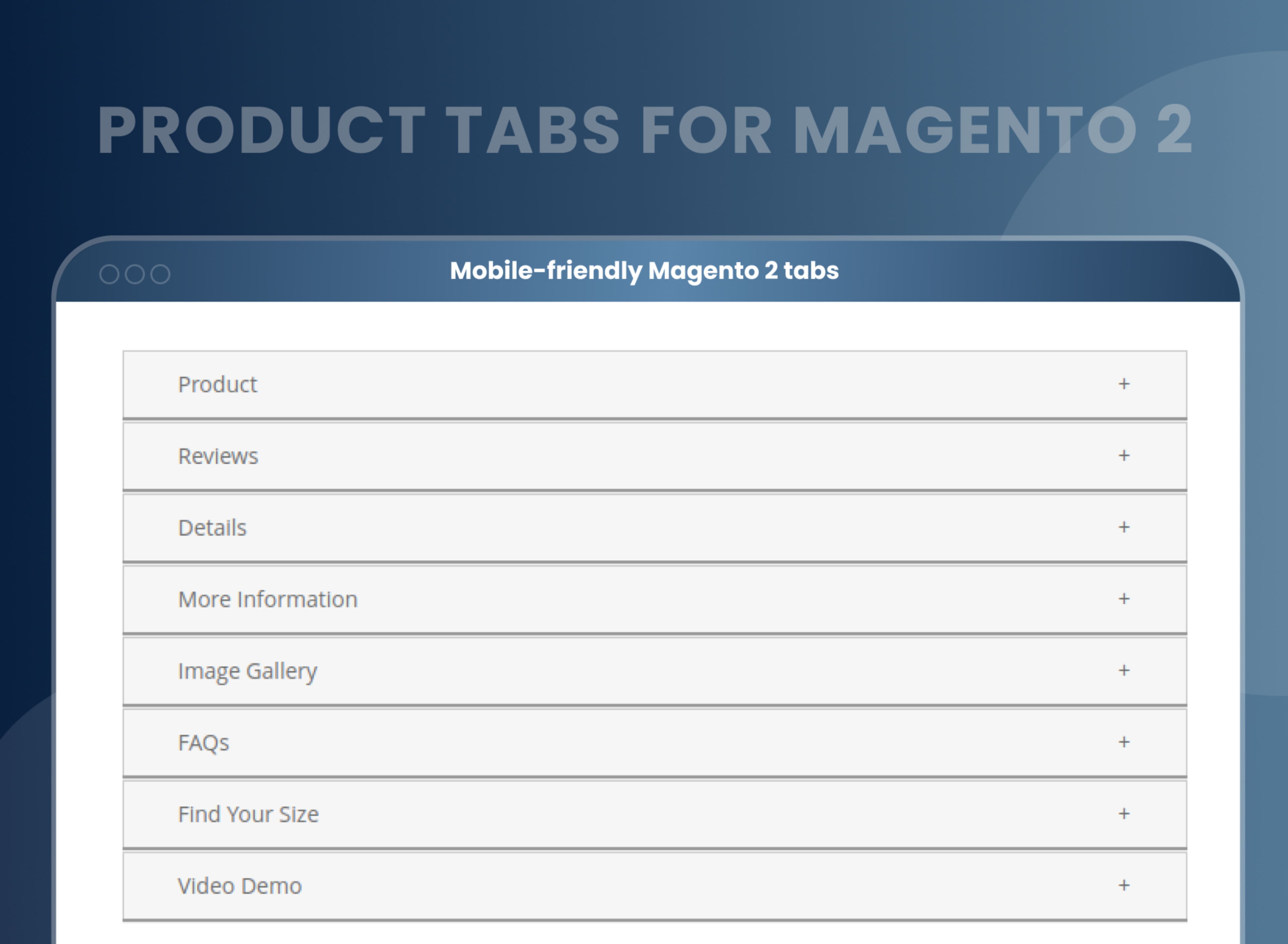 mobile-friendly Magento2 tabs