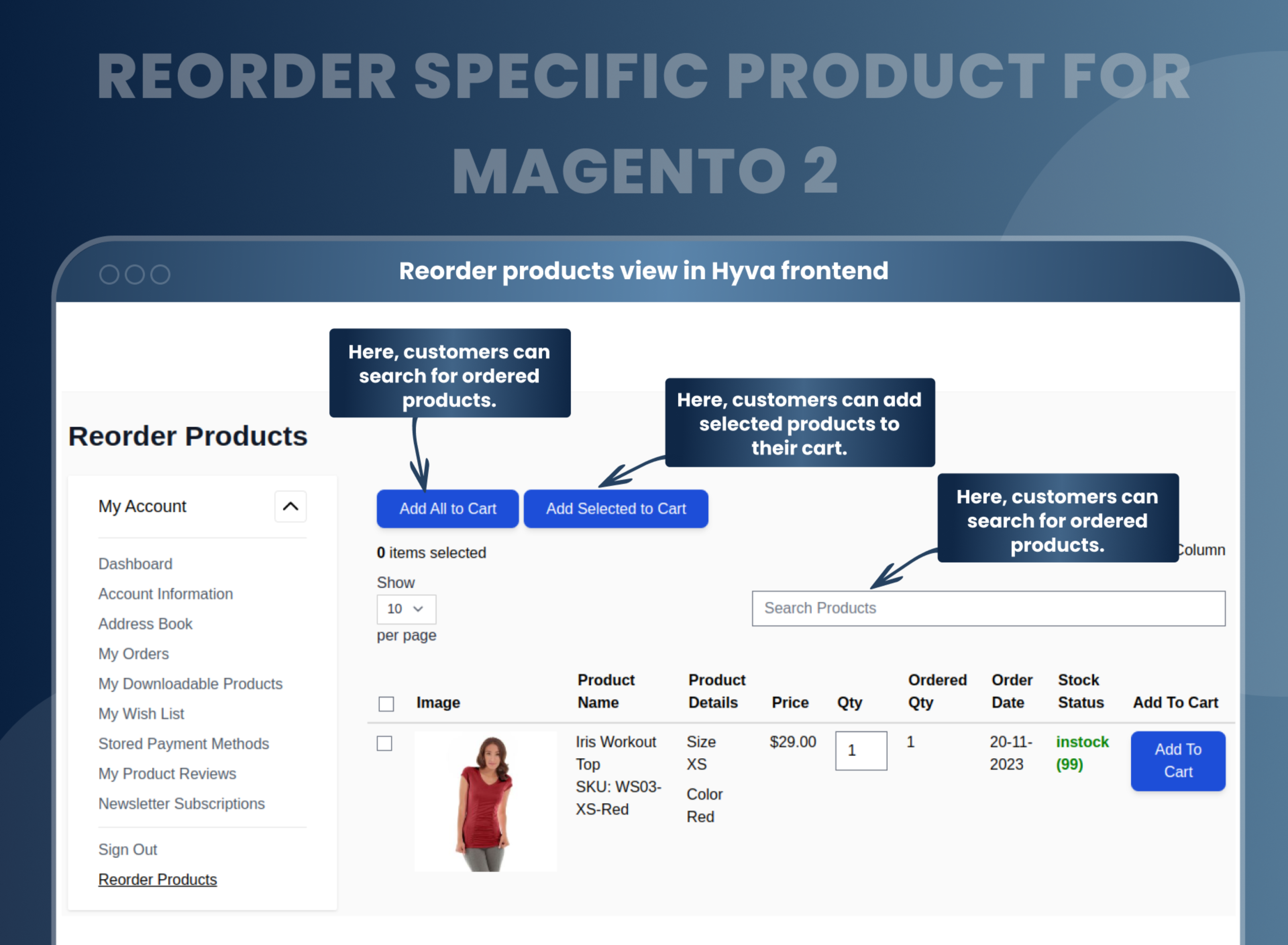 Reorder products view in hyva frontend 