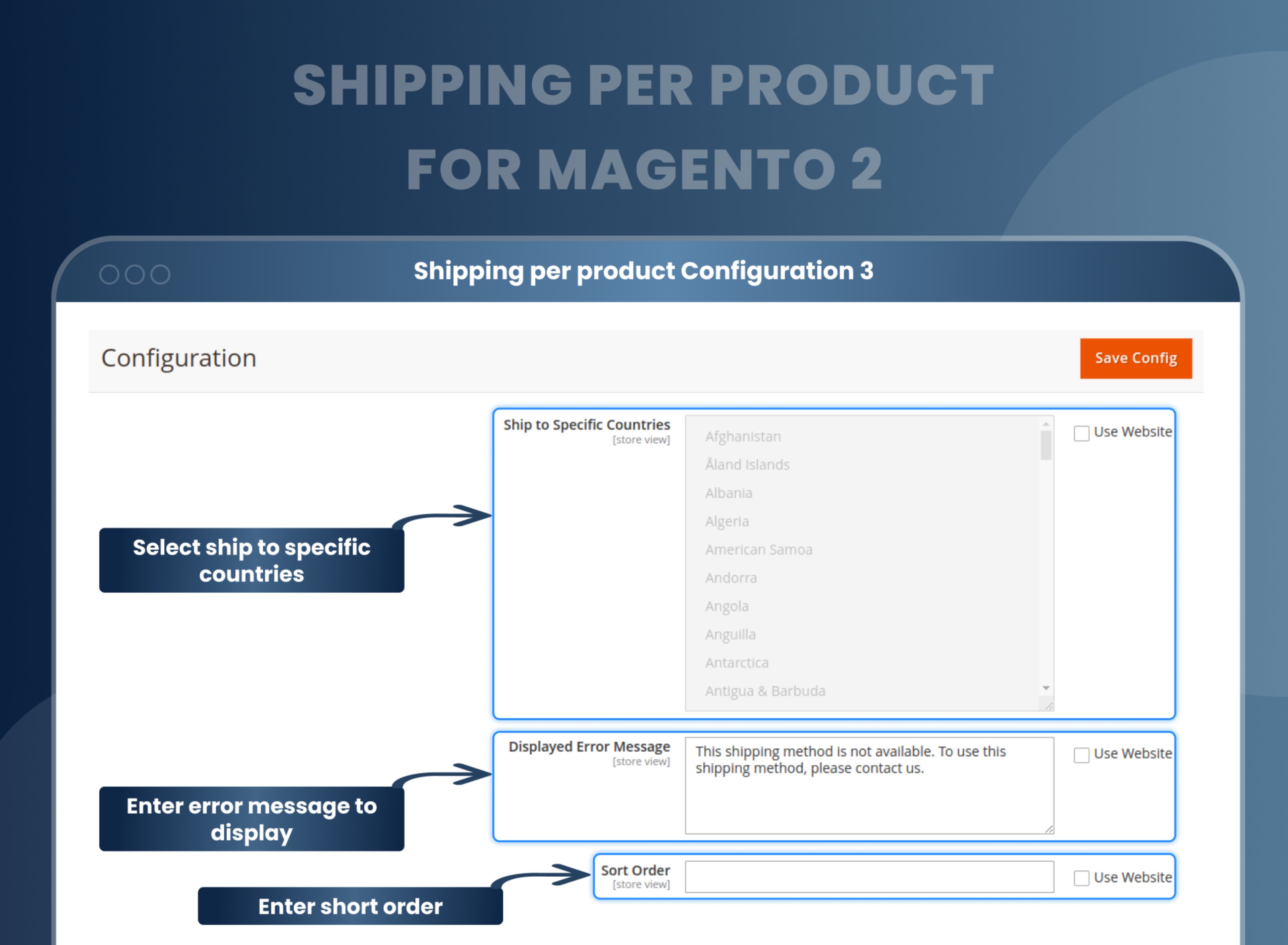 Shipping per product Configuration 3