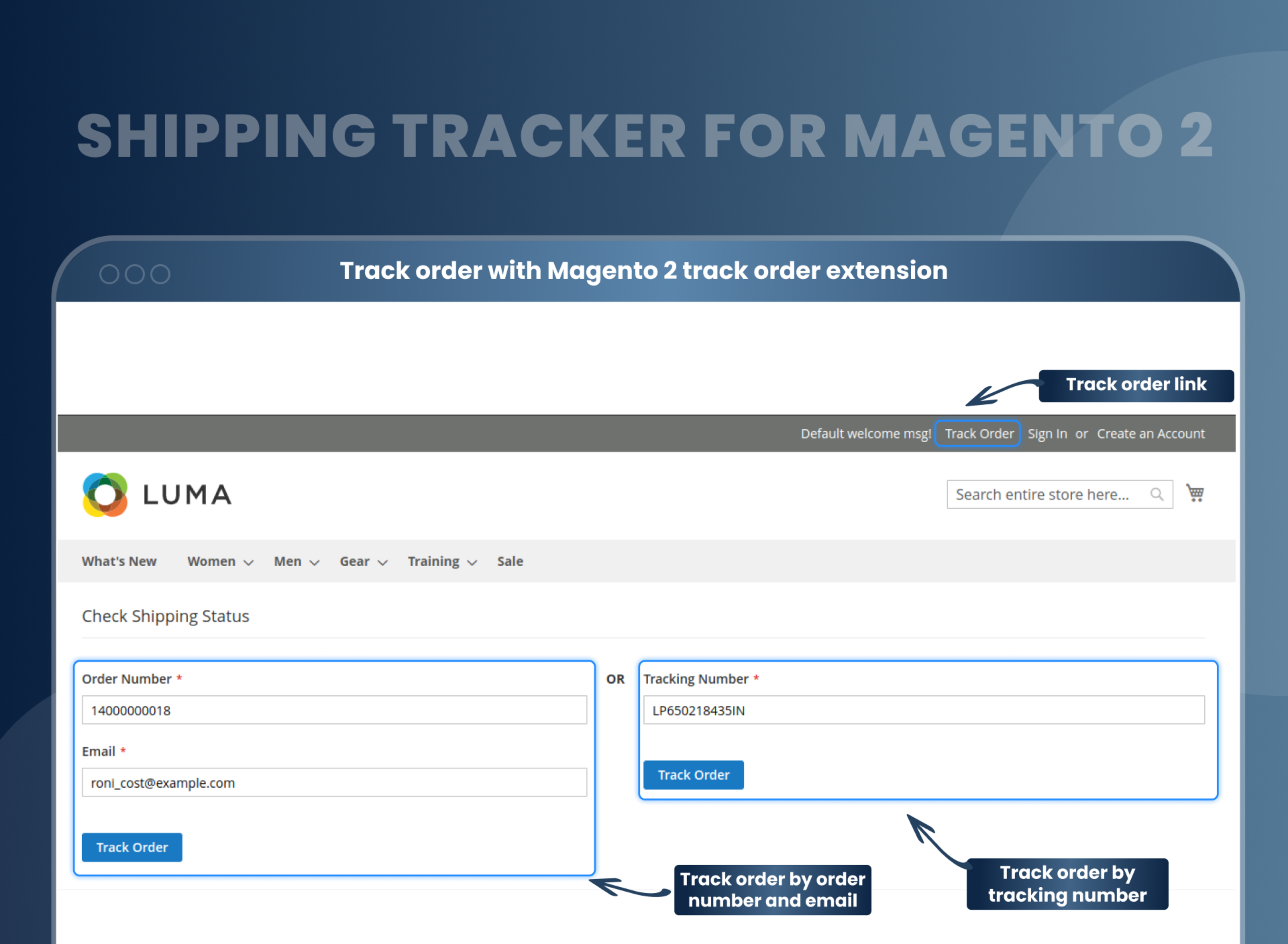 Track order with Magento 2 track order extension