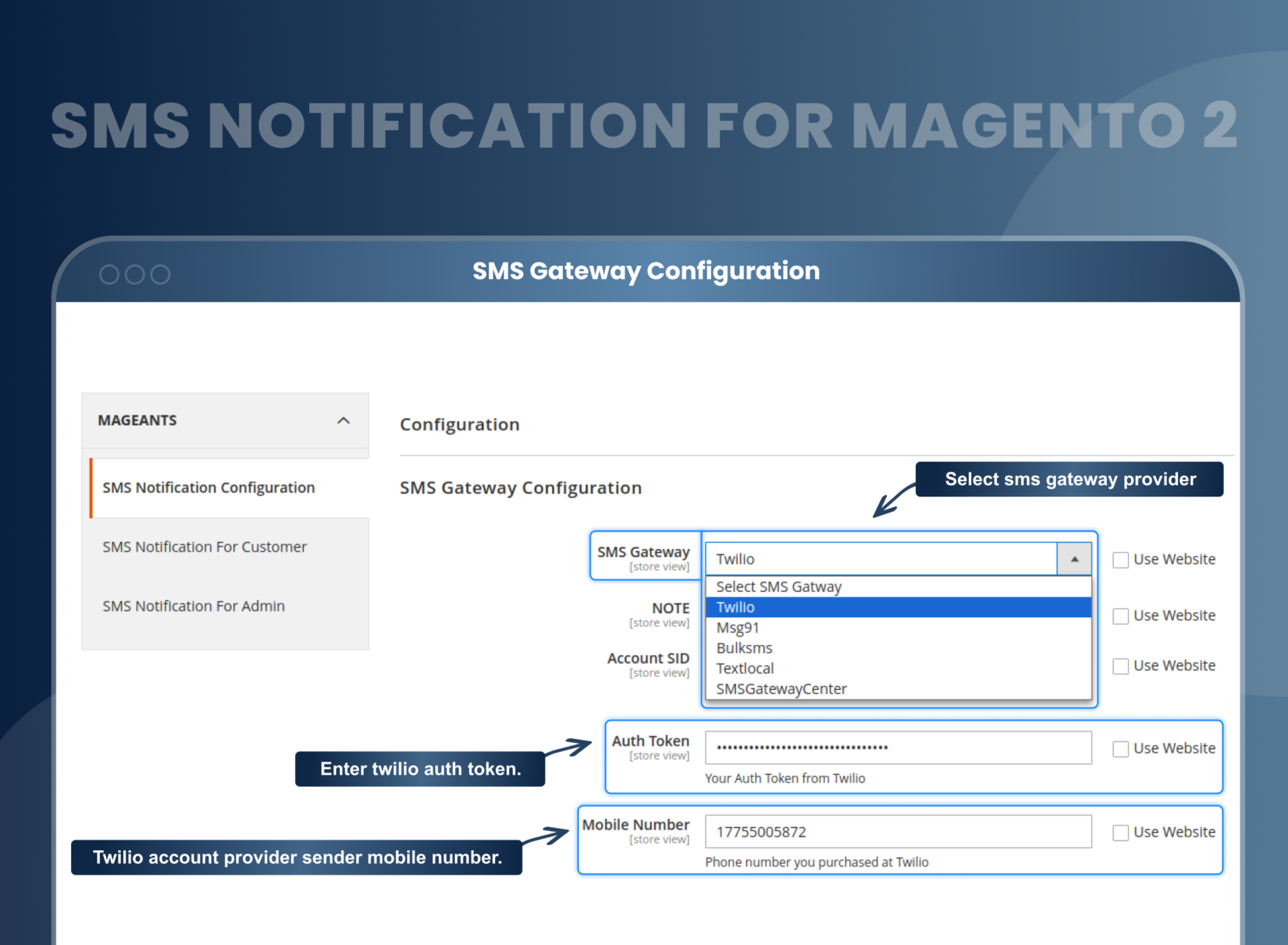 SMS Gateway Configuration