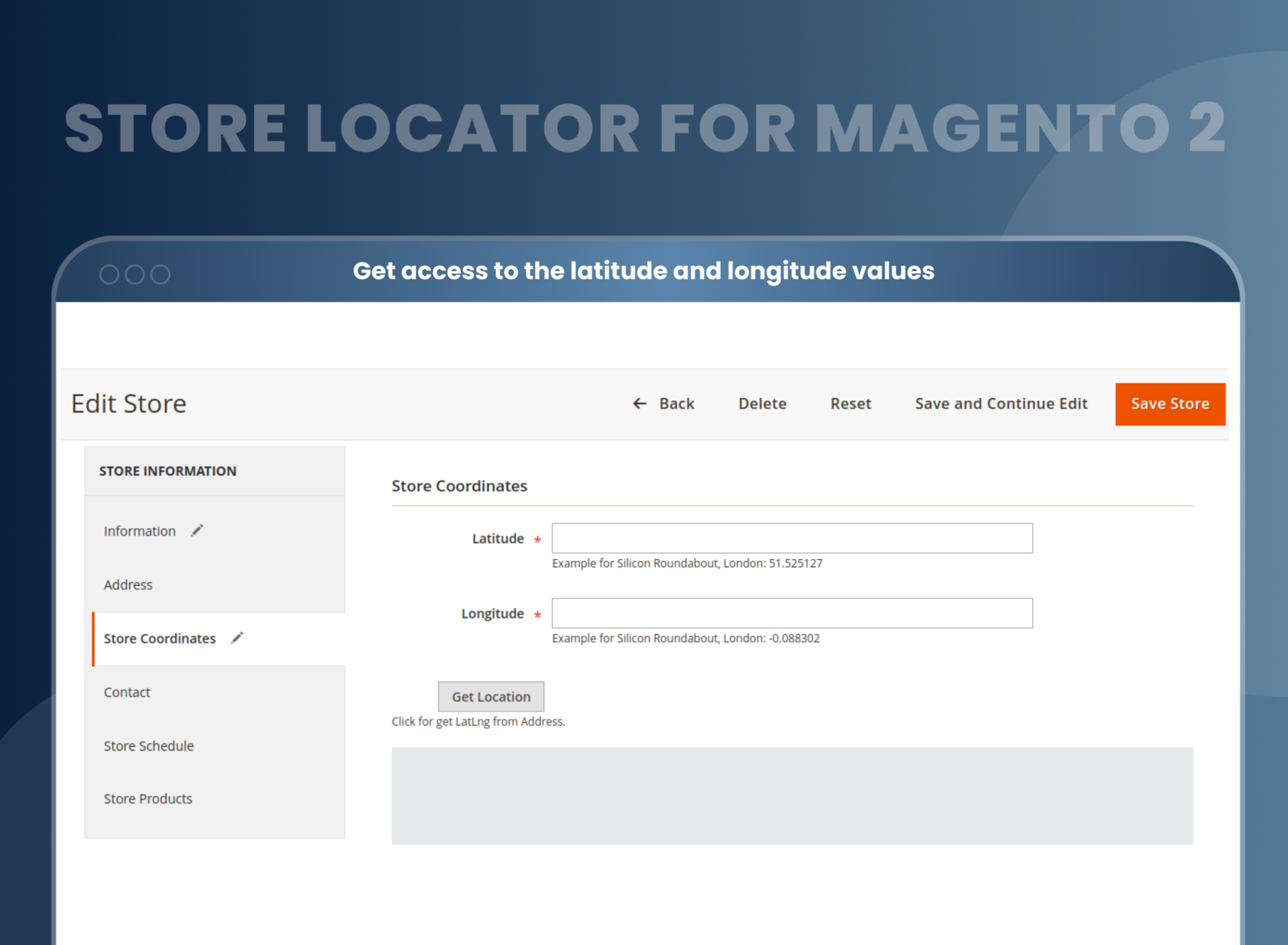 Get access to the latitude and longitude values Get access to the latitude and longitude values
