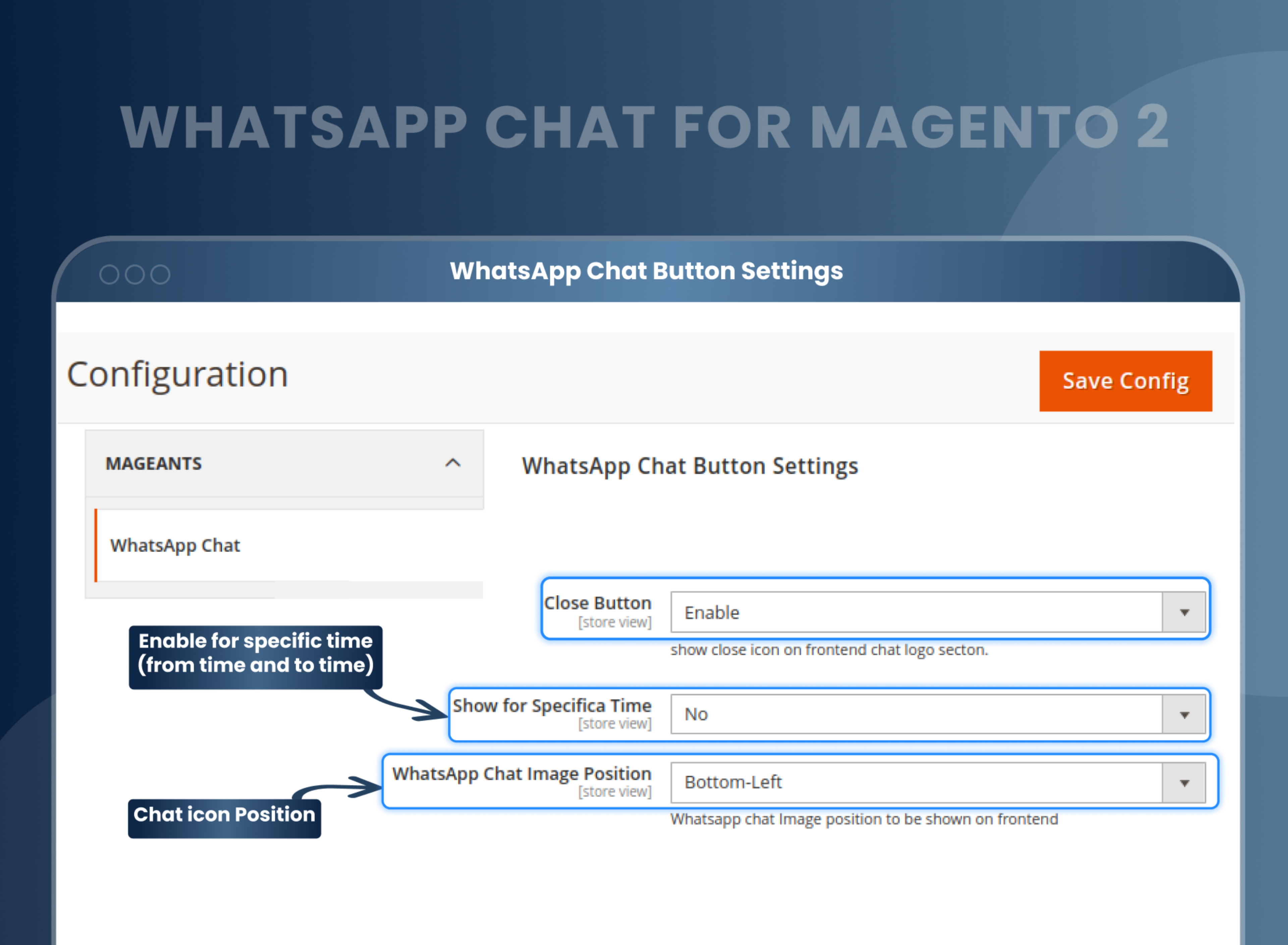 WhatsApp Chat Button Settings